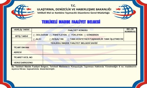 TEHLİKELİ MADDE FAALİYET BELGESİ DANIŞMANLIĞI